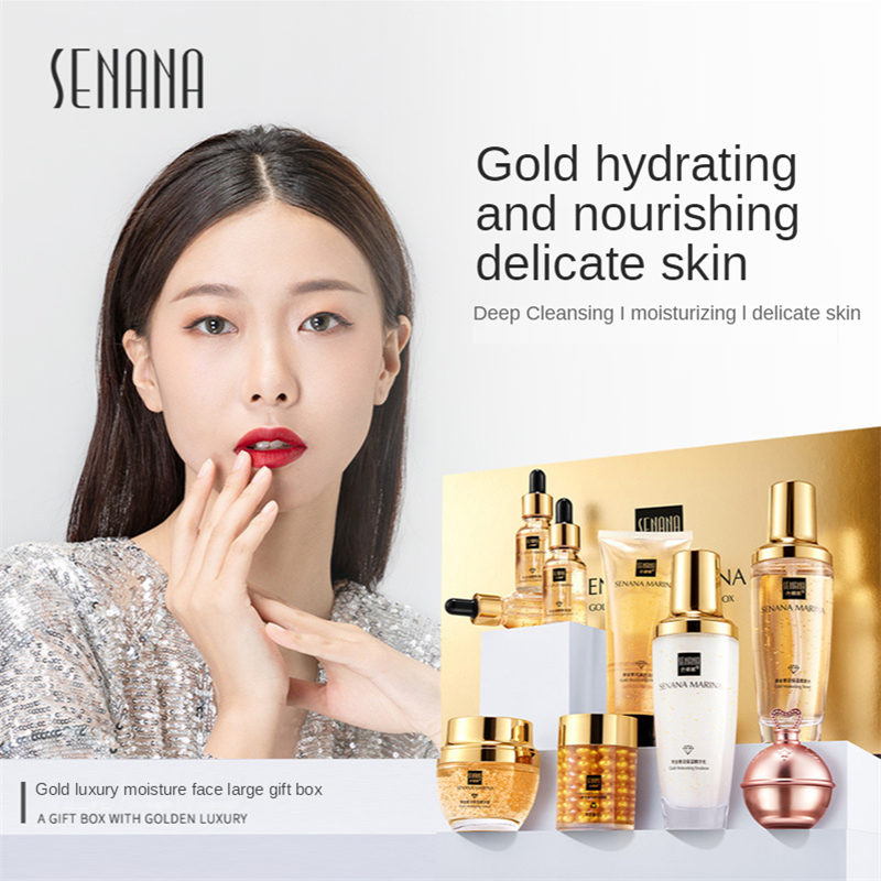 Set Perawatan Kulit Emas 24K W - Luxury Skincare Toner ulasan dan harga