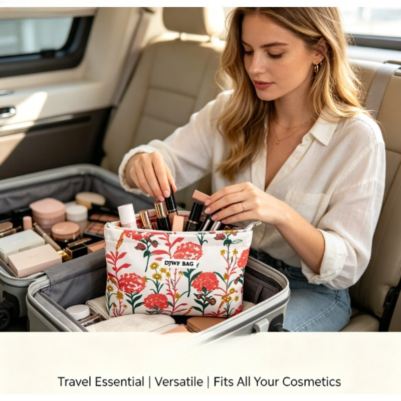 Tas Kosmetik Mewah Motif Bunga - Luxury Skincare Toner ulasan dan harga