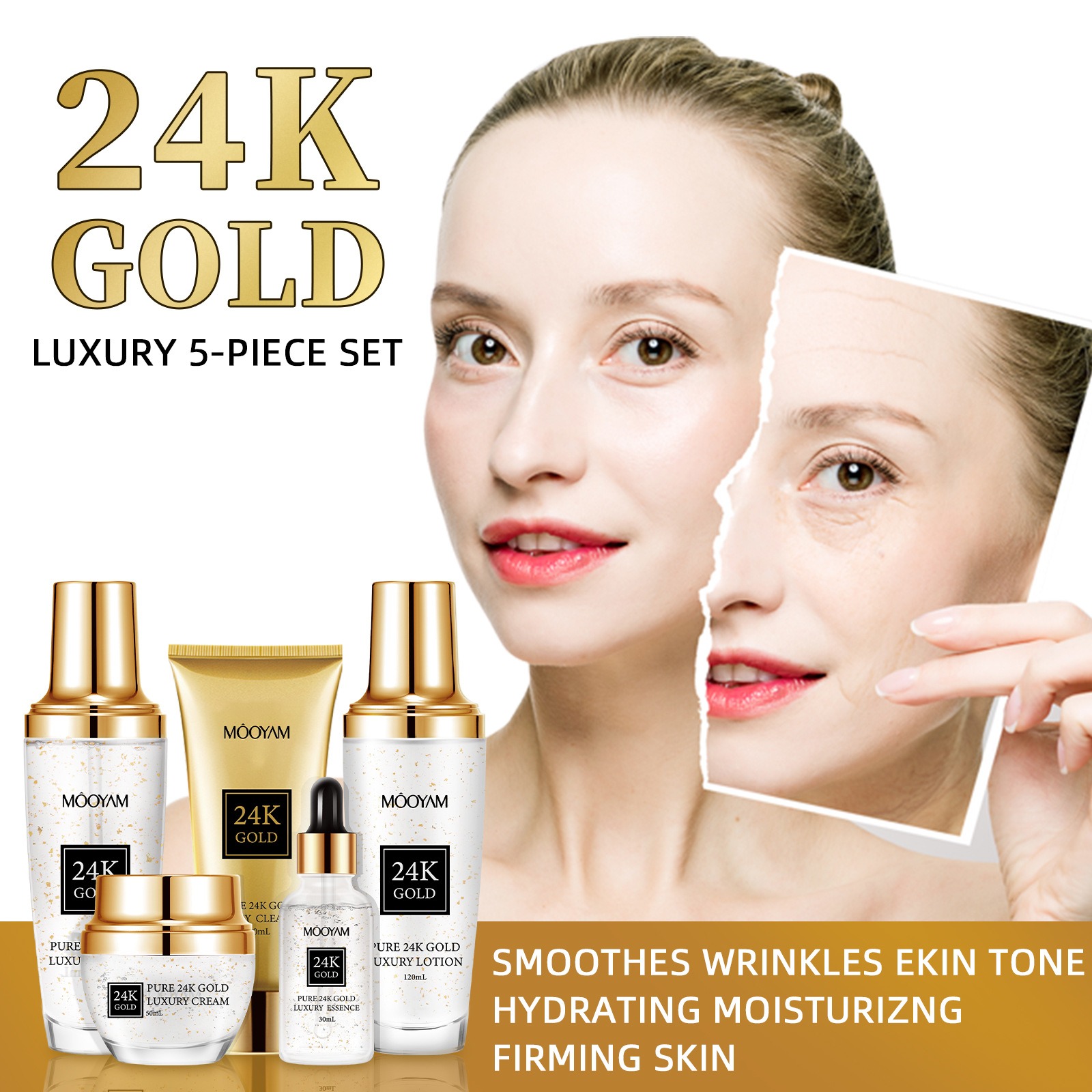 Perawatan Kulit 24K Gold LUXUR - Luxury Skincare Lines ulasan dan harga