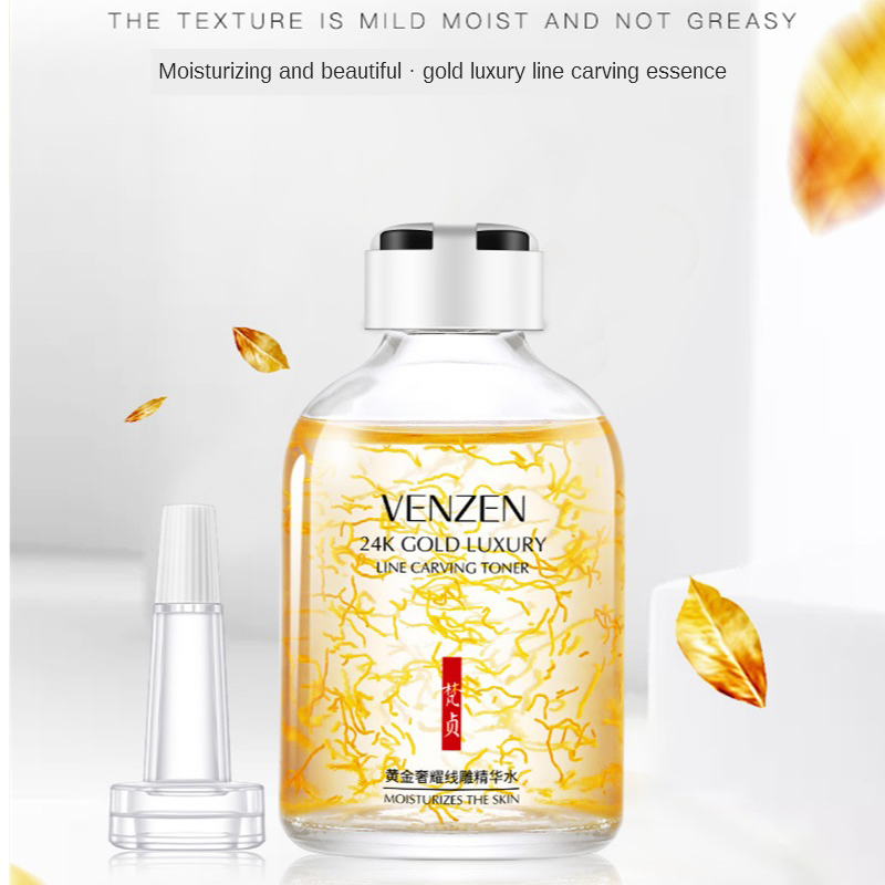 24K Emas Line Ukiran Toner Pel - Luxury Skincare Toner ulasan dan harga
