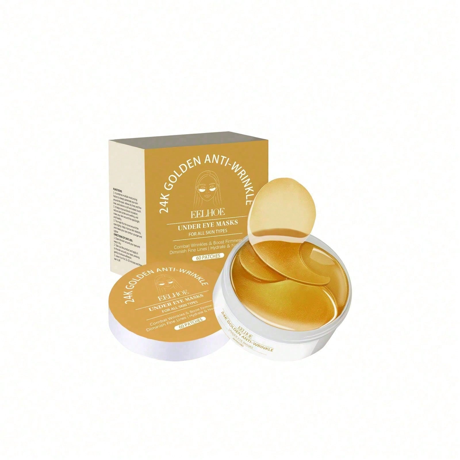 Masker Mata Emas 24K, 60 Patch - Luxury Skincare Lines ulasan dan harga